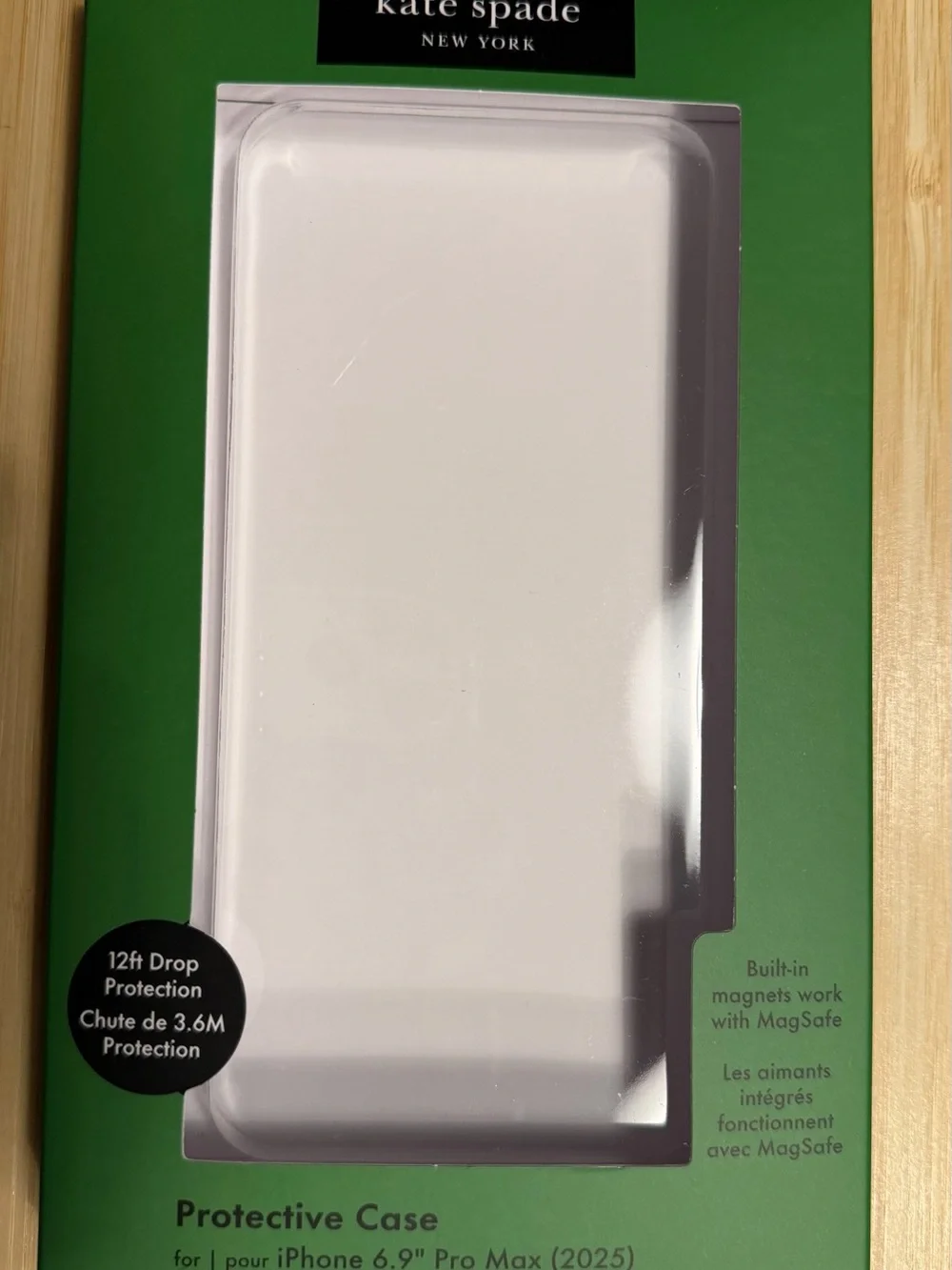 Brand New Kate Spade iPhone 17 Pro Max 2025 MagSafe Case Blue Floral Clear
